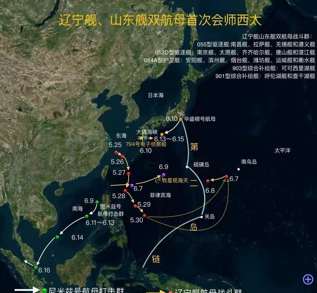 中国双航母西太‘画圈’亮剑